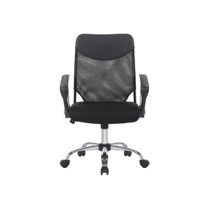 Sedia da Ufficio New Port, Nero, Rete, 62x59x104,5 cm, Seven Design