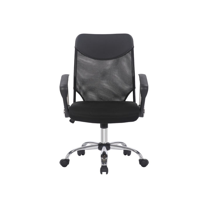 Sedia da Ufficio New Port, Nero, Rete, 62x59x104,5 cm, Seven Design