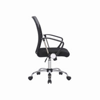 Sedia da Ufficio New Port, Nero, Rete, 62x59x104,5 cm, Seven Design