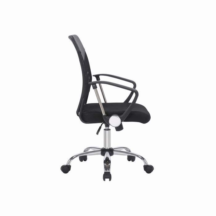 Sedia da Ufficio New Port, Nero, Rete, 62x59x104,5 cm, Seven Design