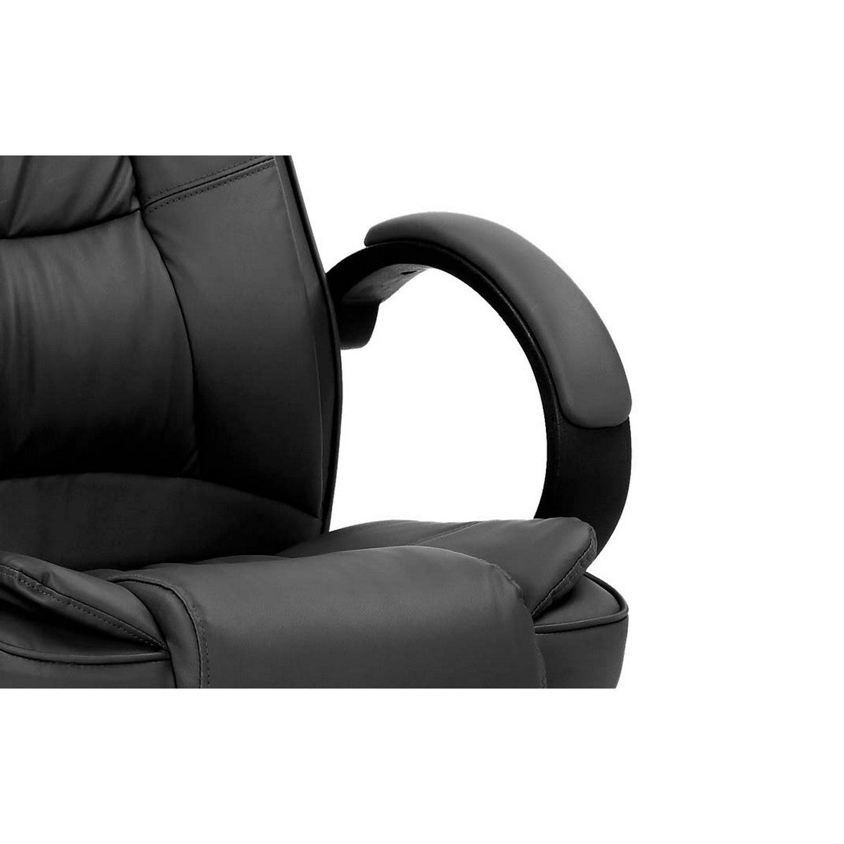 Sedia da Ufficio Saigon, Nero, PU, 63,5x76,5x124 cm, Seven Design