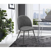 Set di 2 Sedie Elisa SG, Grigio, Microfibra, 50,5x54,5x83 cm, Seven Design