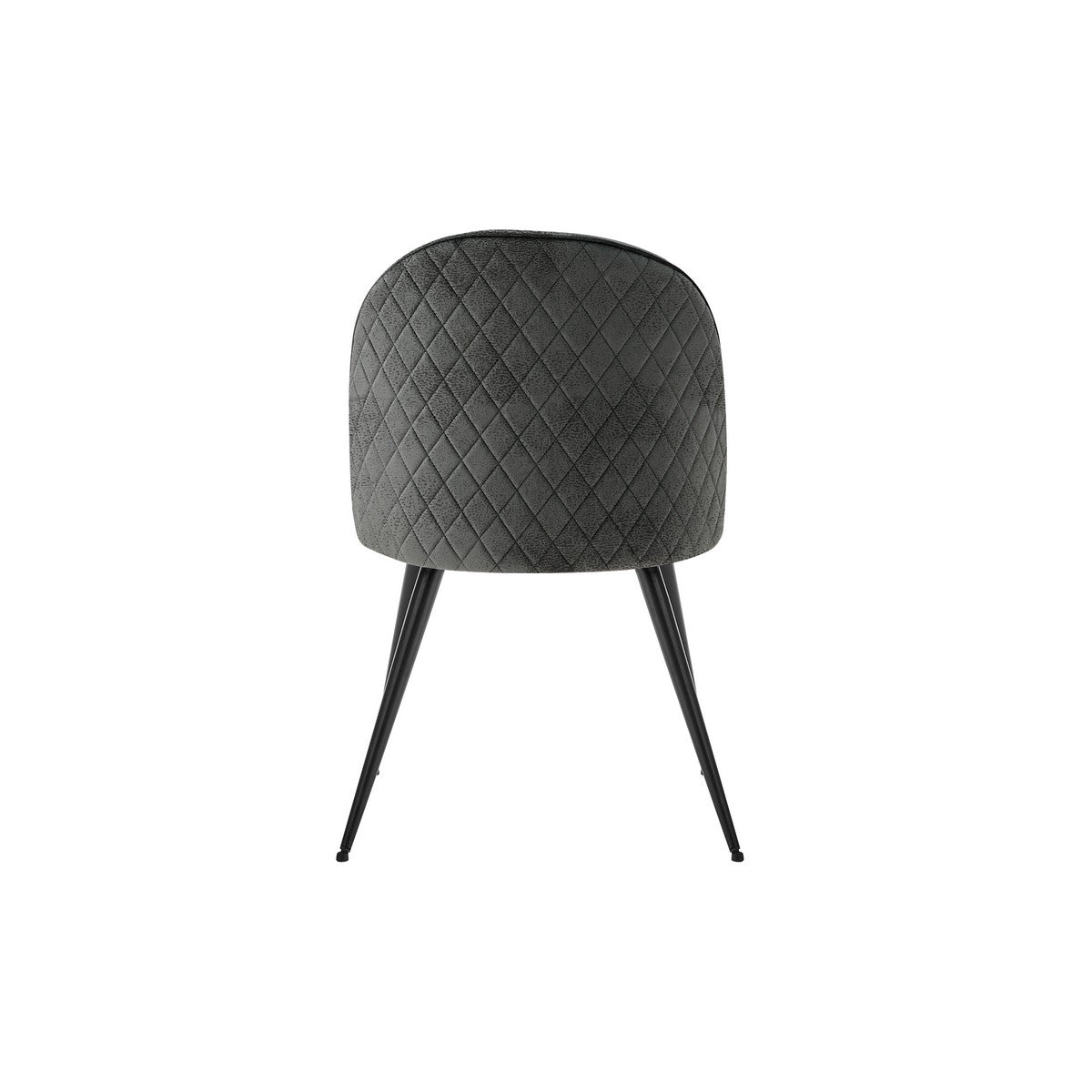 Set di 2 Sedie Elisa SG, Grigio, Microfibra, 50,5x54,5x83 cm, Seven Design