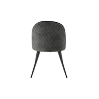 Set di 2 Sedie Elisa SG, Grigio, Microfibra, 50,5x54,5x83 cm, Seven Design