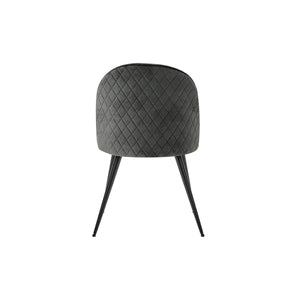 Set di 2 Sedie Elisa SG, Grigio, Microfibra, 50,5x54,5x83 cm, Seven Design