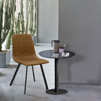 Set di 4 Sedie Wendy, Marrone, Microfibra, 43x40x87 cm, Seven Design