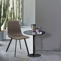 Set di 4 Sedie Wendy 1, Marrone, Microfibra, 43x40x87 cm, Seven Design