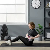 Kettlebell 8kg in PU e Sabbia con Base Piatta e Impugnatura per Stacchi, Squat e Sollevamenti, 18x10x20 cm, Rosa