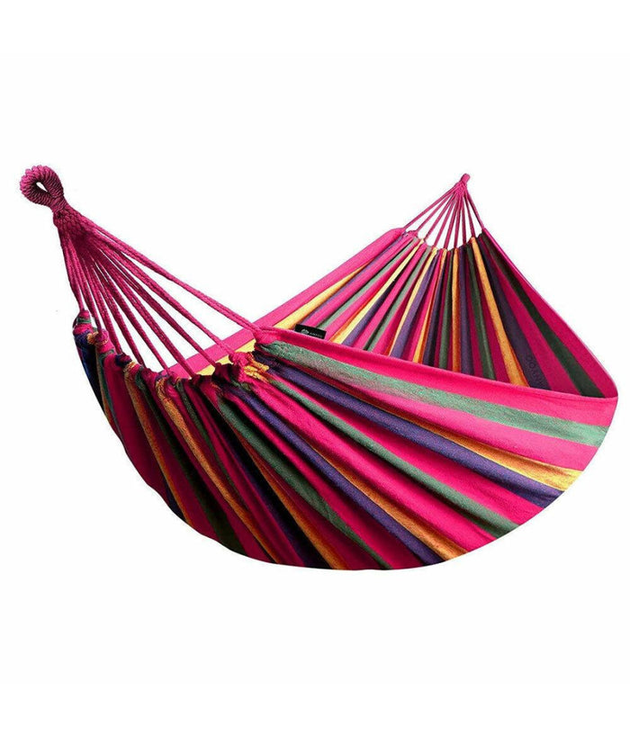 Amaca Da Giardino Singola In Tessuto Cotone Relax Campeggio 200x80cm Multicolore         