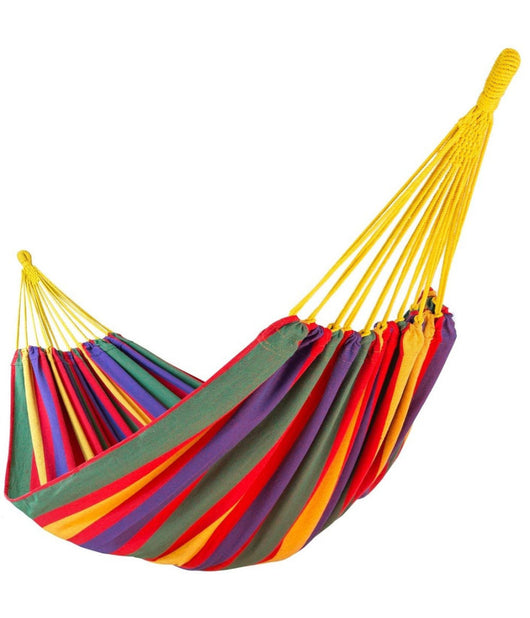 Amaca Doppia Da Campeggio Matrimoniale Fino 200kg Anti Strappo A Righe 250x160cm         