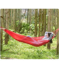 Amaca In Rete Singola Portatile Dondolo Per Giardino Cortile Campeggio Rossa         