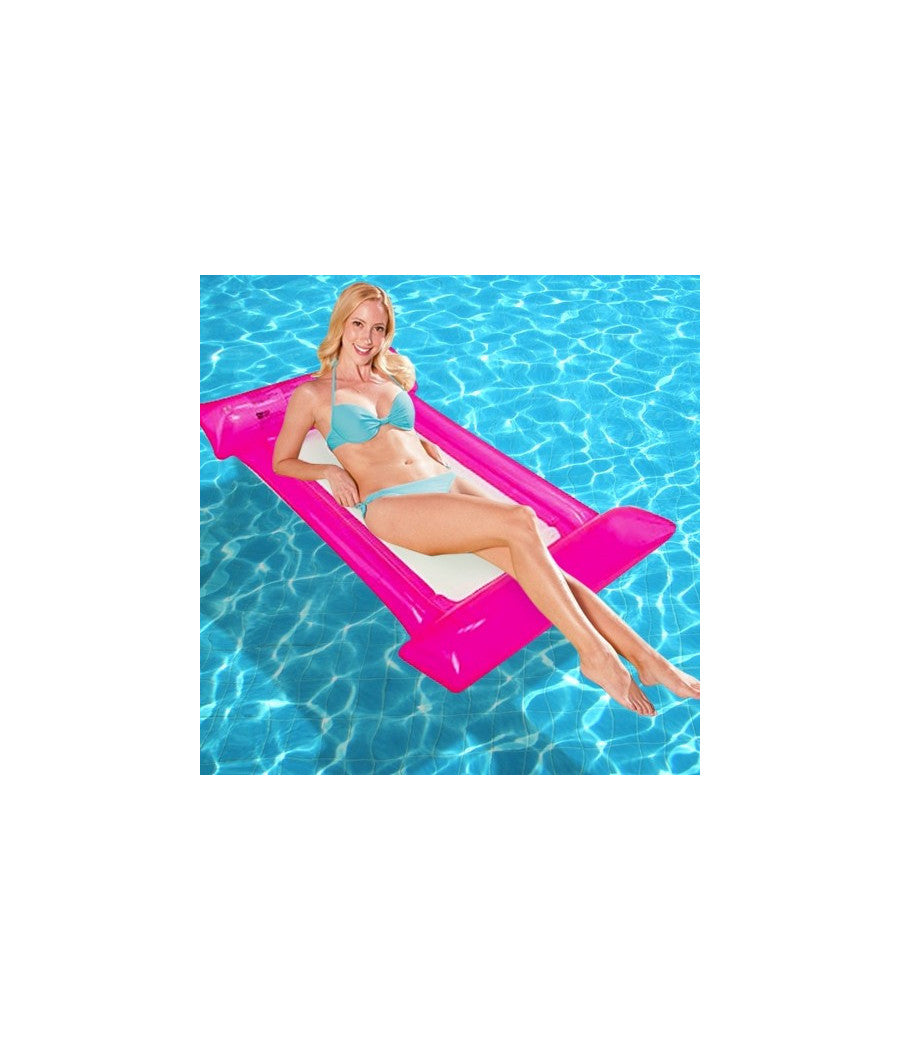 Amaca Materassino Gonfiabile Relax Mare Spiaggia Piscina Fondo A Rete 2 Colori         