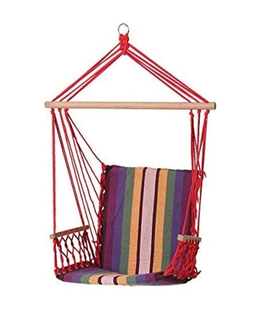 Amaca Sedia Sospesa Multicolore 100x50x3cm In Tessuto Campeggio Giardino 65210a         