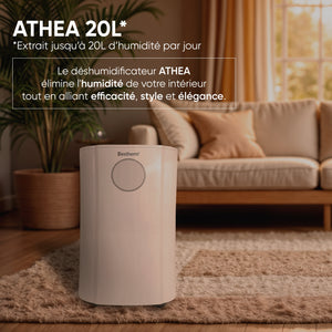 Deumidificatore d'aria Besthem Athea 20L/giorno, serbatoio rimovibile, filtro a carboni attivi