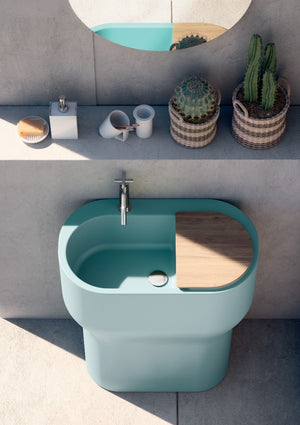 Lineabeta - Lavabo da interno/esterno Fòra azzurro