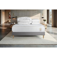 Pacchetto letto completo - Materasso 140x190cm + Box spring con doghe (kit) + 2 cuscini + Piumino - Vingt-Quatre PLUS