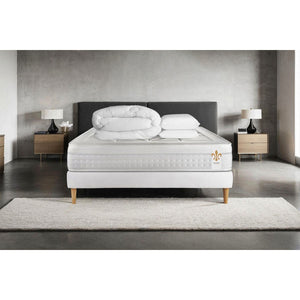 Pacchetto letto completo - Materasso 180x200cm + Box spring con doghe (kit) + 2 cuscini + Piumino - Vingt-Huit