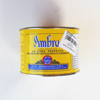 Ambra 500ml cera solida marrone per il trattamento di mobili antichi e pavimenti in legno