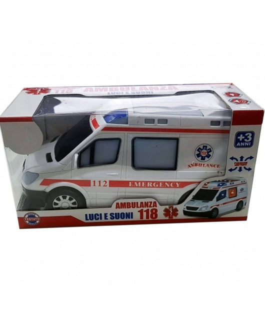 Ambulanza Emergenza 118 112 Dottore Con Led Luci E Suoni Ospedale Gioco Bimbo         