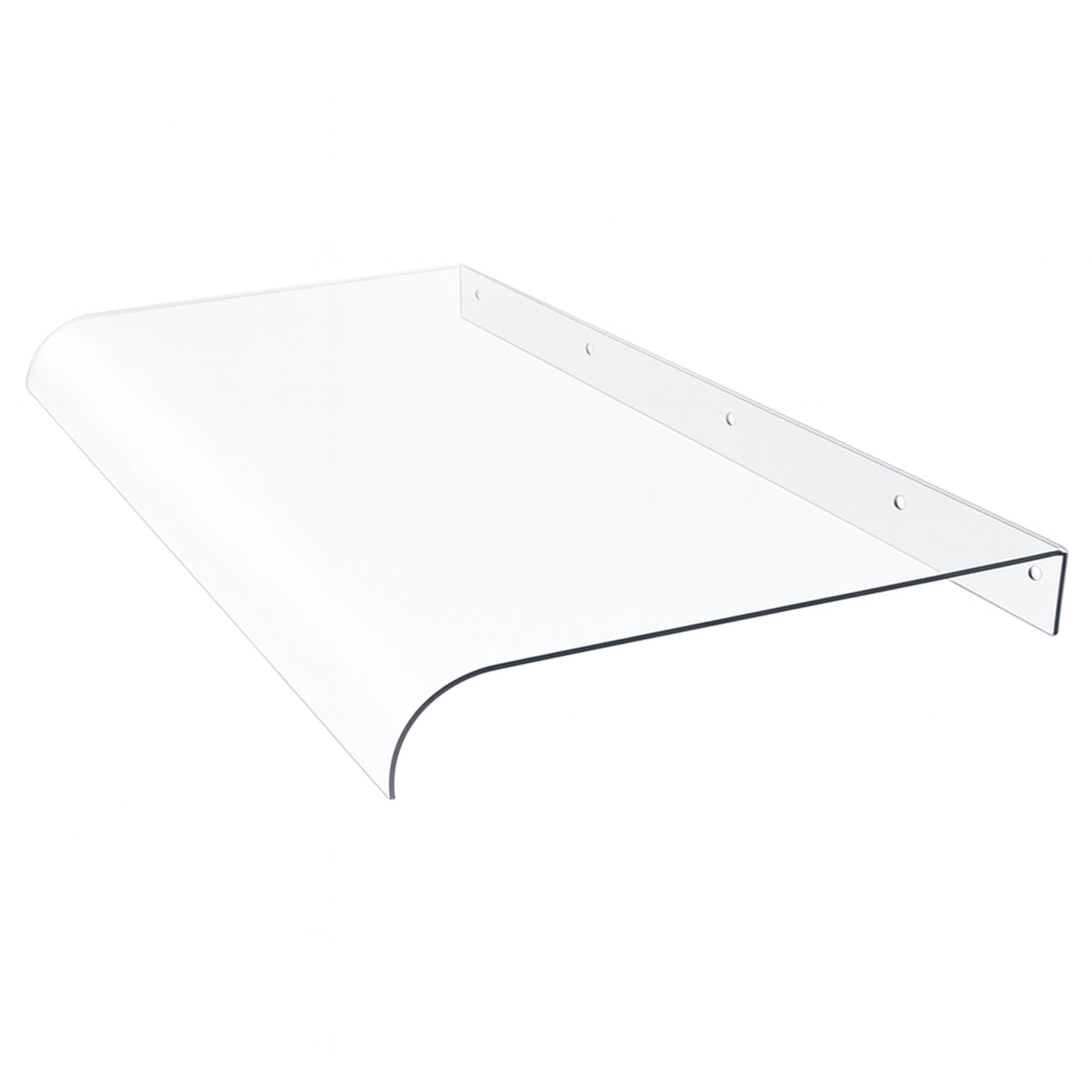 Ame - Set 3 Pensiline Tettoia da Esterno 153x35,5 cm in Policarbonato Trasparente