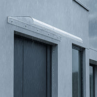 Ame - Set 3 Pensiline Tettoia da Esterno 153x35,5 cm in Policarbonato Trasparente