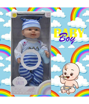 Baby Boy Bambolotto Bambola Vestito Bebè Con Voce Giocattolo Parlante Bambina         