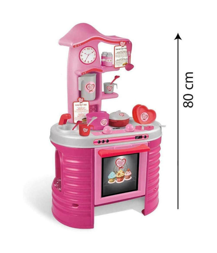 Amore Mio Cucina Giocattolo Per Bambini 80cm Con Accessori Gioco E Ricettte         