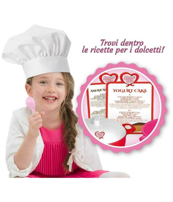 Amore Mio Cucina Giocattolo Per Bambini 80cm Con Accessori Gioco E Ricettte         
