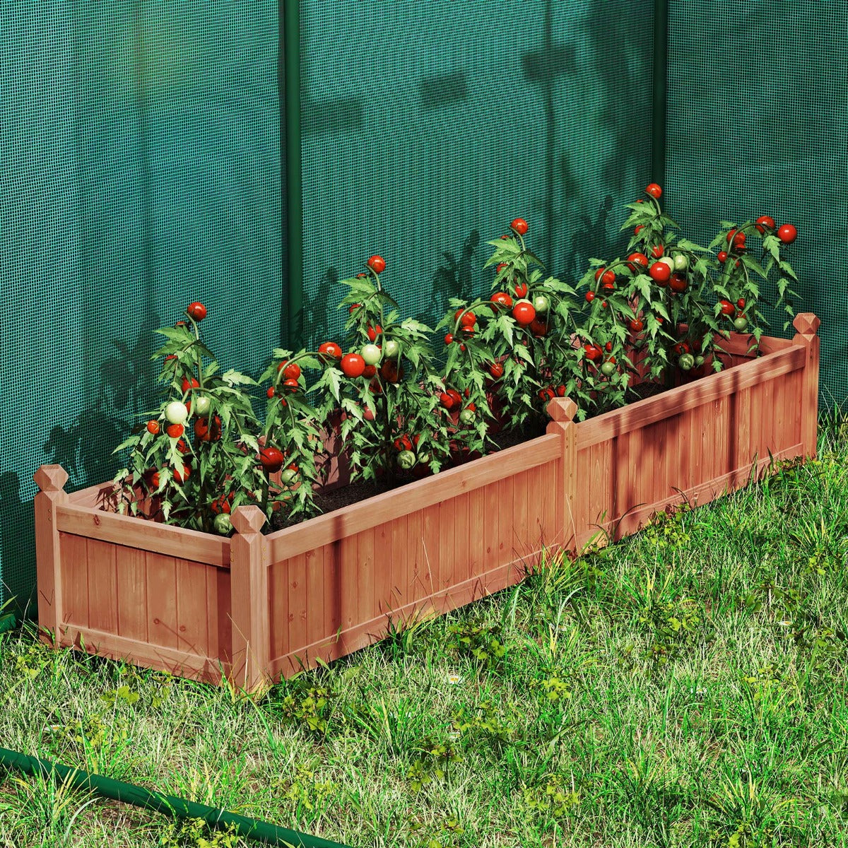 Ampia fioriera con divisorio sistema di drenaggio, Fodera in tessuto non tessuto per la coltivazione di verdure Marrone Rustico-Fioriere
