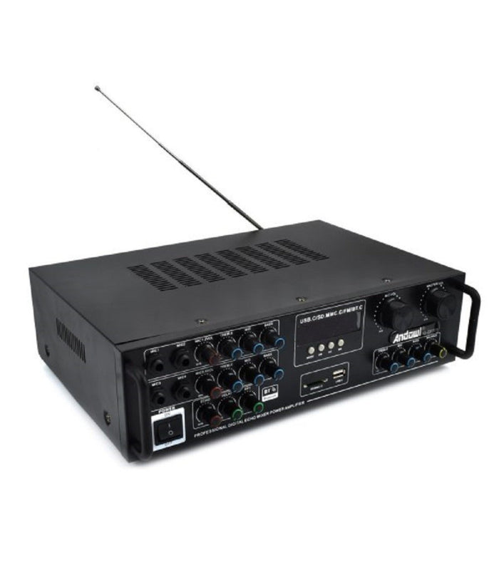 Amplificatore 300w 5.1 Bluetooth Usb Fm Mp3 Funzione Karaoke Telecomando Q-gf777         