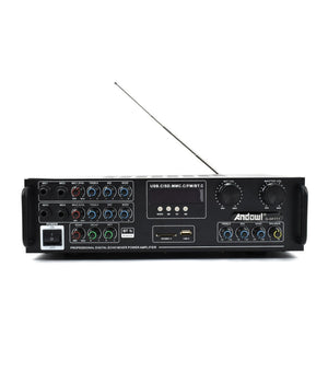 Amplificatore 300w 5.1 Bluetooth Usb Fm Mp3 Funzione Karaoke Telecomando Q-gf777         