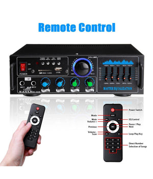 Amplificatore Audio 2x70w Funzione Karaoke Fm/bluetoothmp3/usb/bluetooth Q-gf289         