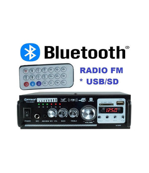 Amplificatore Audio Stereo 2 Canali Bluetooth Microfono Usb Sd Mp3 Karaoke 806bt         