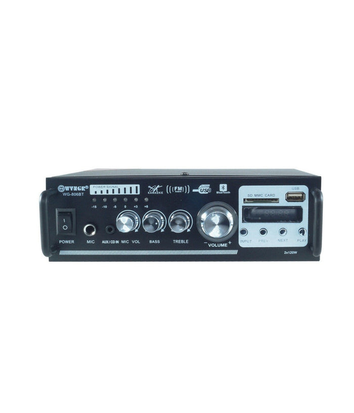 Amplificatore Audio Stereo 2 Canali Bluetooth Microfono Usb Sd Mp3 Karaoke 806bt         