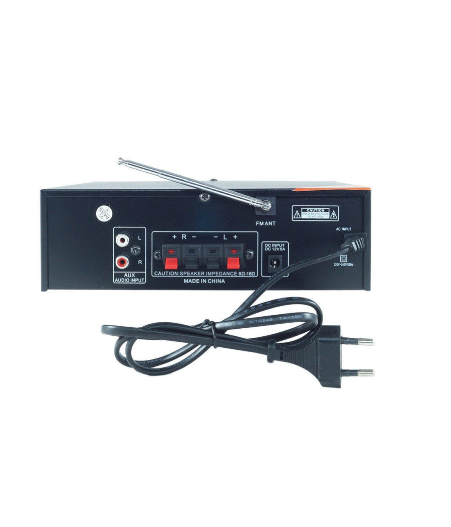 Amplificatore Audio Stereo 2 Canali Bluetooth Microfono Usb Sd Mp3 Karaoke 806bt         