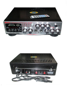 Amplificatore Audio Stereo Display Digitale 2 Microfoni Usb Sd Mp3 Fm Ma-009         