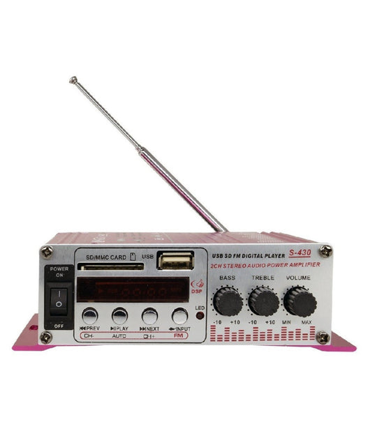 Amplificatore S-430 Hi-fi Usb Per Auto Car Audio Stereo Mp3 Mp4 Cd Mini Digitale         