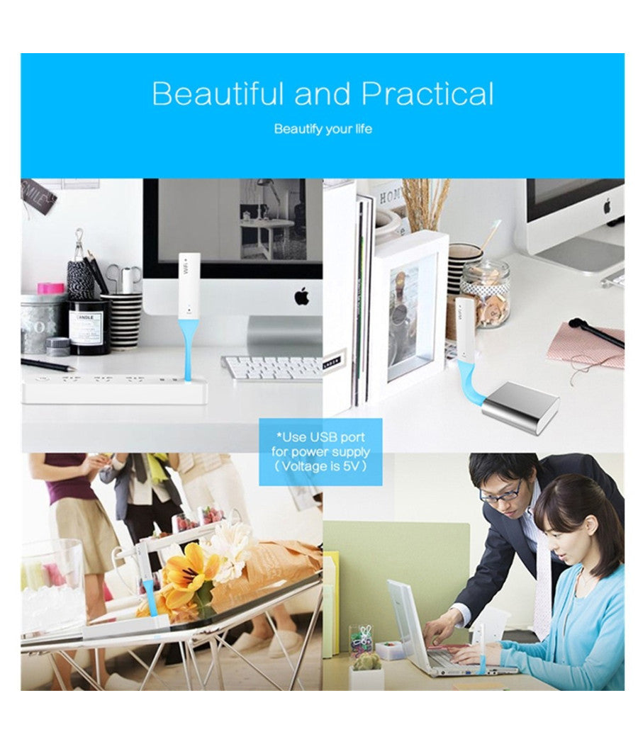 Amplificatore Segnale Router Usb150mbps 2.4ghz Wifi Range Extender Portatile         