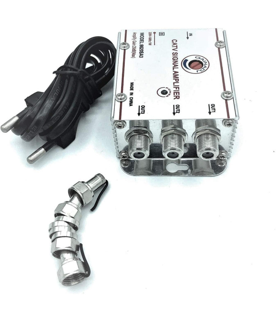 Amplificatore Segnale Tv Sdoppiatore Antenna 3 Uscite Digitale Terrestre         