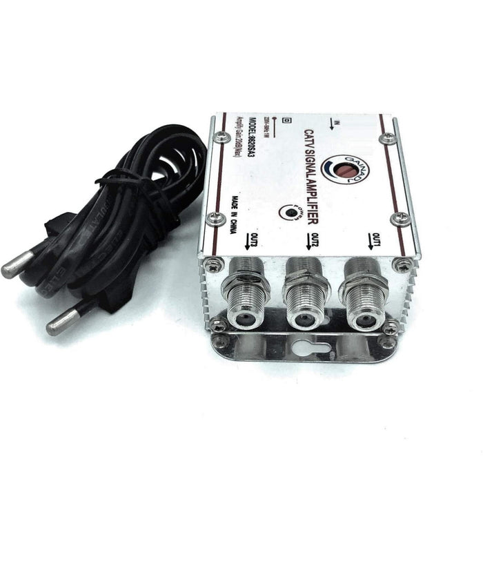Amplificatore Segnale Tv Sdoppiatore Antenna 3 Uscite Digitale Terrestre         