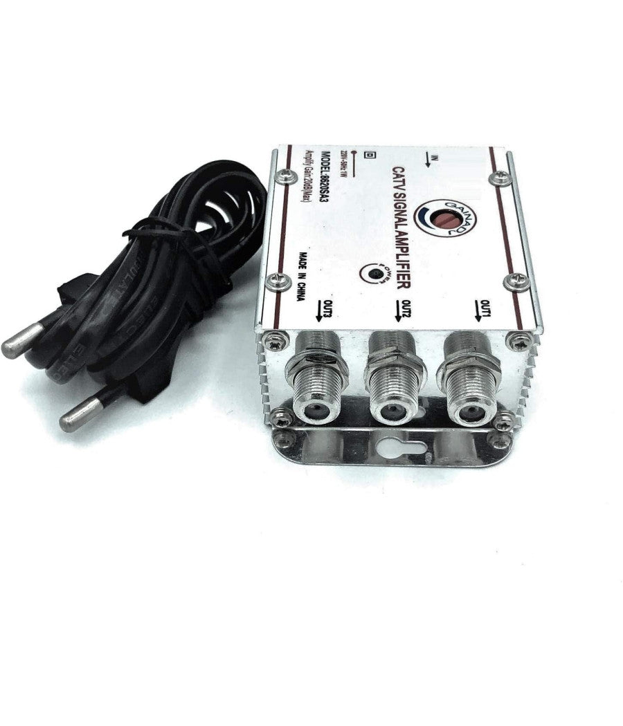 Amplificatore Segnale Tv Sdoppiatore Antenna 3 Uscite Digitale Terrestre         