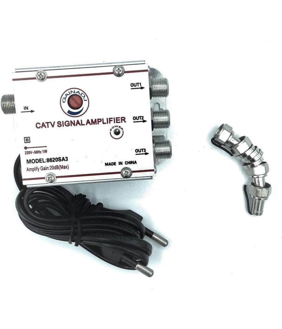 Amplificatore Segnale Tv Sdoppiatore Antenna 3 Uscite Digitale Terrestre         
