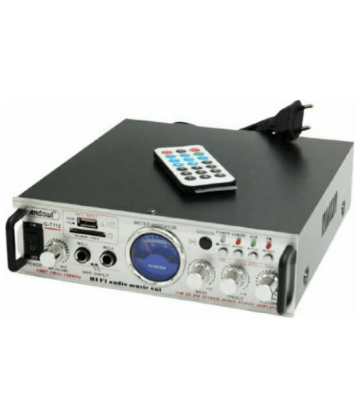 Amplificatore Stereo Bluetooth Usb Funzione Mini Super Bass Telecomando Q-t112         