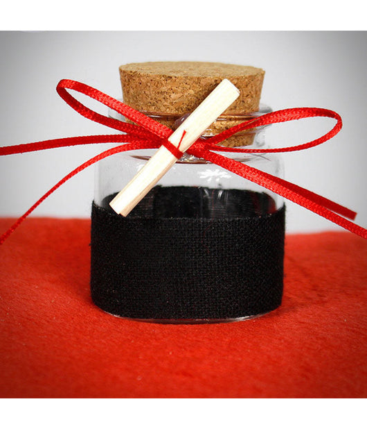 Ampolla Barattolo N Vetro Con Tappo In Sughero Porta Confetti Bomboniera Laurea         