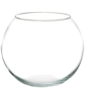 Ampolla Boccia Per Pesci In Vetro 25 Cm Acquario Pesce Rosso Centro Tavola Casa         