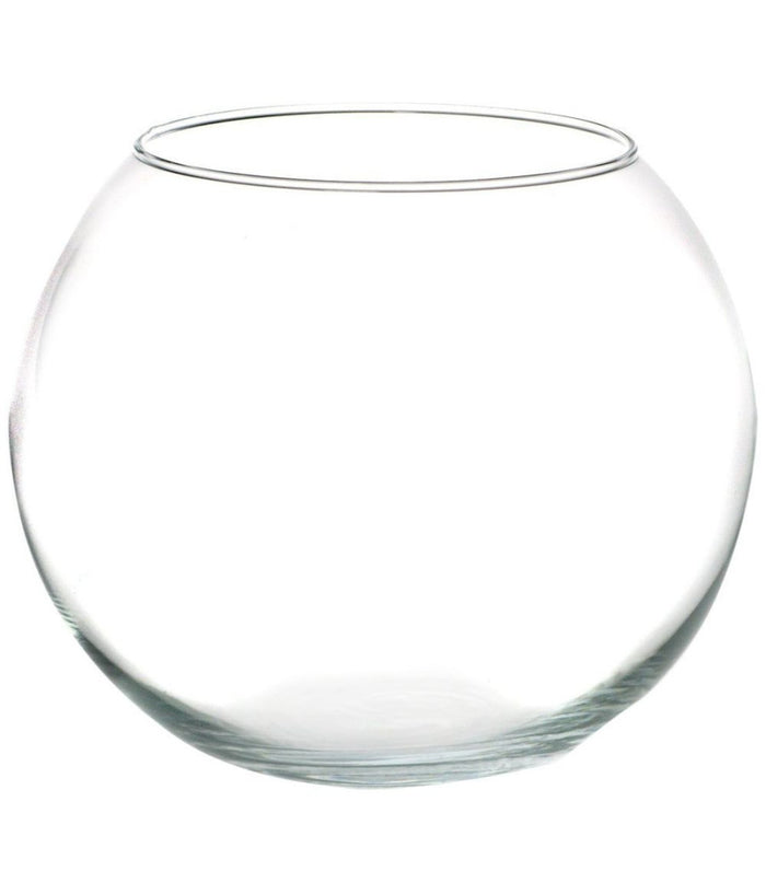 Ampolla Boccia Per Pesci In Vetro 25 Cm Acquario Pesce Rosso Centro Tavola Casa         