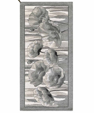 Tappeto AMSTERDAM GRIGIO moderno floreale tulipani, passatoia cucina multiuso lavabile antiscivolo cm.55x280