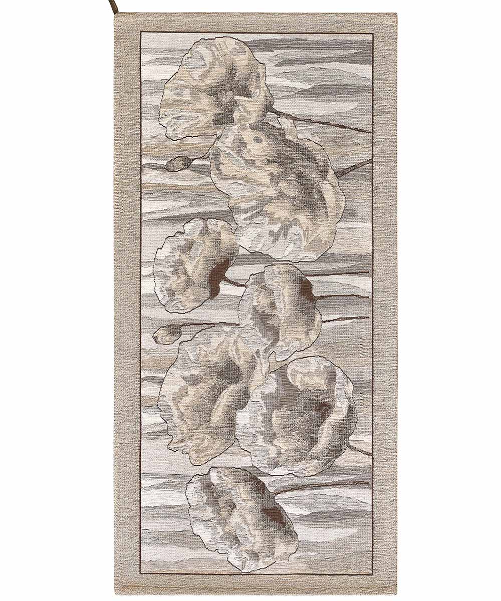 Tappeto AMSTERDAM TORTORA moderno floreale tulipani, passatoia cucina multiuso lavabile antiscivolo cm.55x115