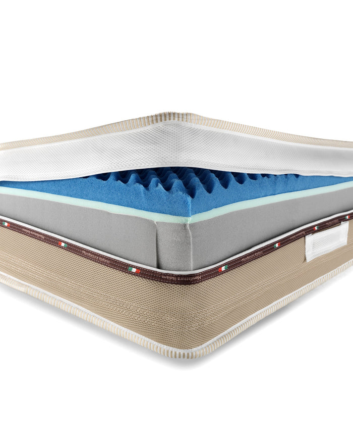 Aster Dream, Materasso in Memory Foam e Molle Insacchettate  (120cm X 190cm X 26cm) | Duzzle