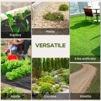 Telo per Pacciamatura 100x2 m Traspirante e Anti-UV in Polipropilene Nero